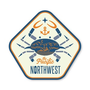 Pacific Northwest Crab Sticker