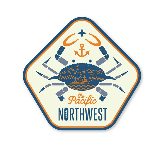 Pacific Northwest Crab Sticker