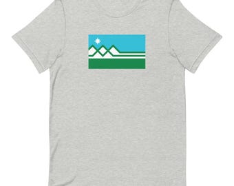 Szara koszulka z flagą stanu Waszyngton