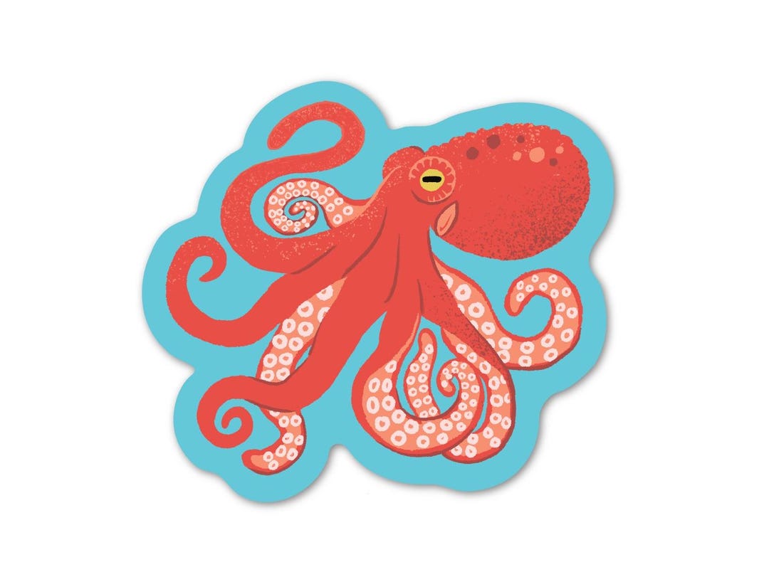Pacific Octopus Sticker - Etsy