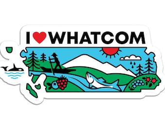 Ik hart Whatcom-sticker