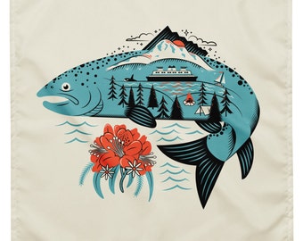 Bandana z łososiem San Juan