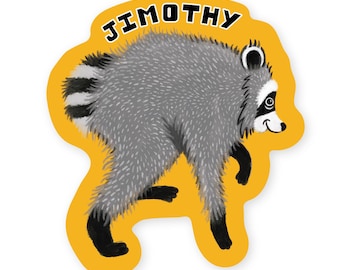 Jimothy Seattle Raccoon Sticker Vinyl Water Resistant Decal