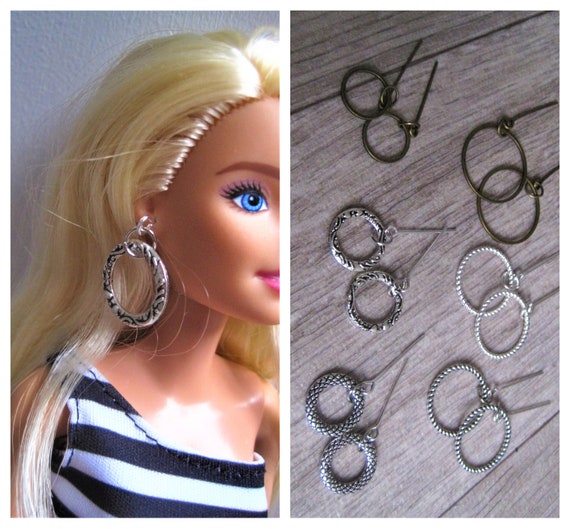 Barbie Earrings Hoop Earrings for Barbie Fashion Dolls Etsy
