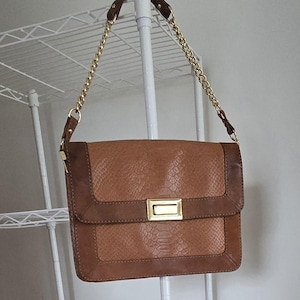 Vintage REBECCA MINKOFF Leather Shoulder Bag Chain Strap