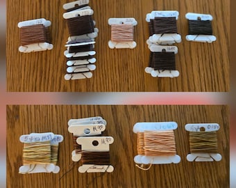 Embroidery Floss Bobbins: 68 Neutral Tone Threads