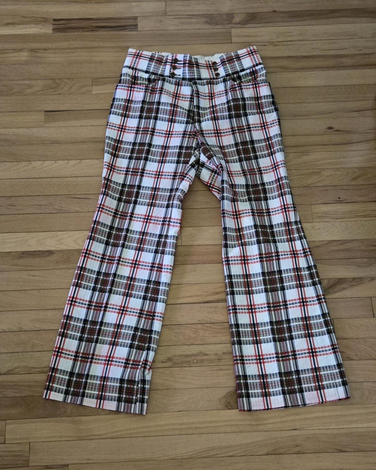 70s Mens Plaid Pants - Etsy
