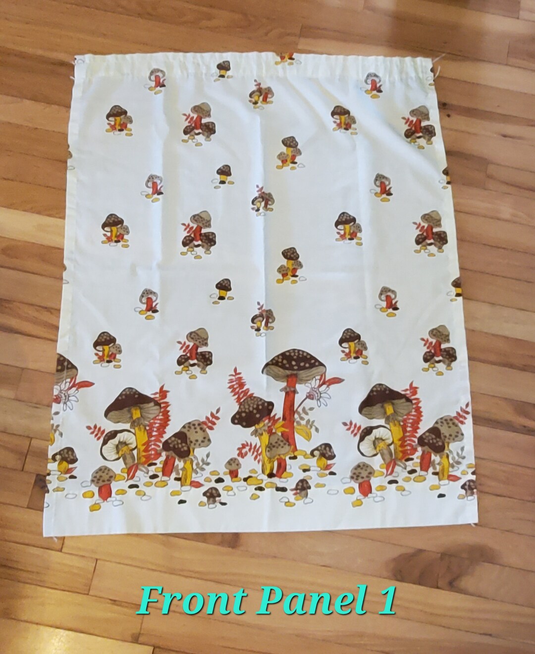 Rare 2 Panels Vintage Mushroom 1970s Kitchen Curtains - Etsy