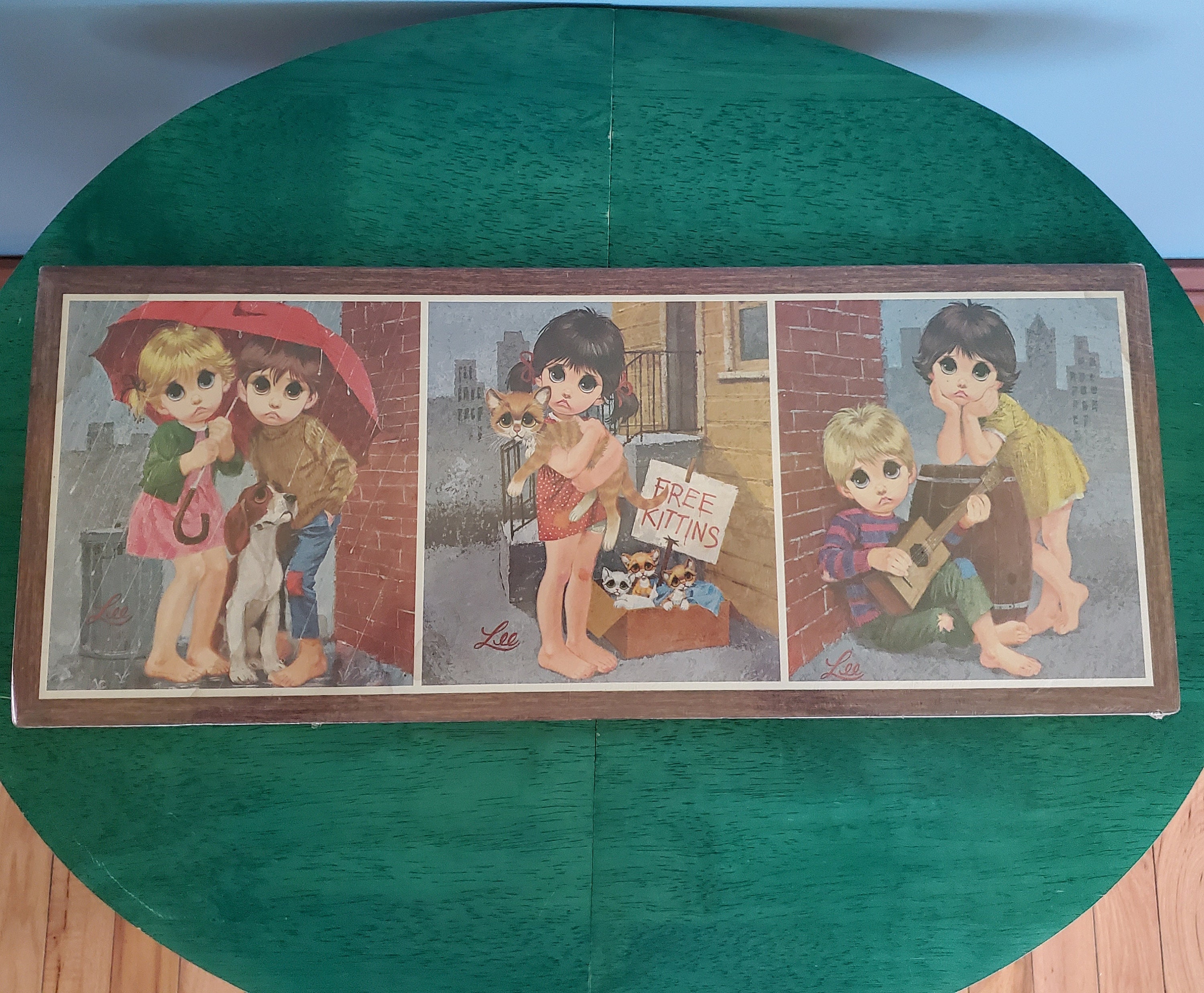 big eyes by lee boy with dog fishing pole Lee | Art | Vintage Lee Gogo Big Eye Girl And Boy Dancingexcellent Cond Set  Of 4 Prints