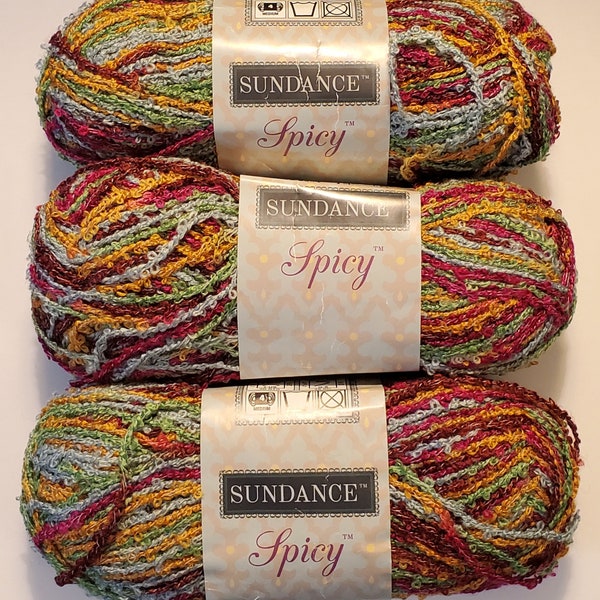 Sundance Spicy Yarn 3 Skeins Color: Saffron