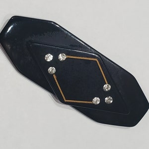 Art Deco Bakelite and Rhinestone Brooch image 4