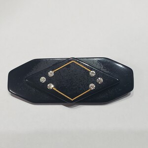 Art Deco Bakelite and Rhinestone Brooch image 3