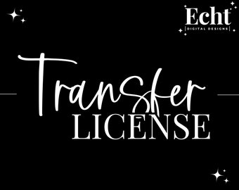 Echt Digital Designs Commercial License to Sell Transfers