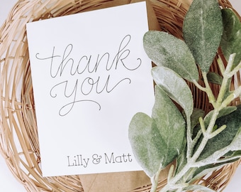 Personalized thank you cards, minimalist thank you card, simple thank you gift, custom simple thank you gift, thank you card