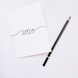 xoxo Valentine's Day card, simple Valentine's Day card, minimalist valentines day card