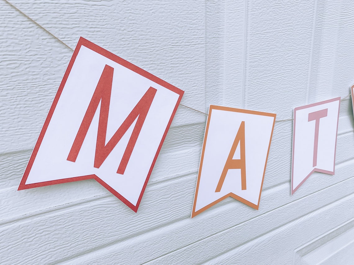 Math Classroom Banner Math Banner for School Teacher Math Etsy