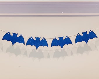 bat halloween banner, halloween banner, glitter bats banner, halloween home decor, banner for halloween, halloween party banner