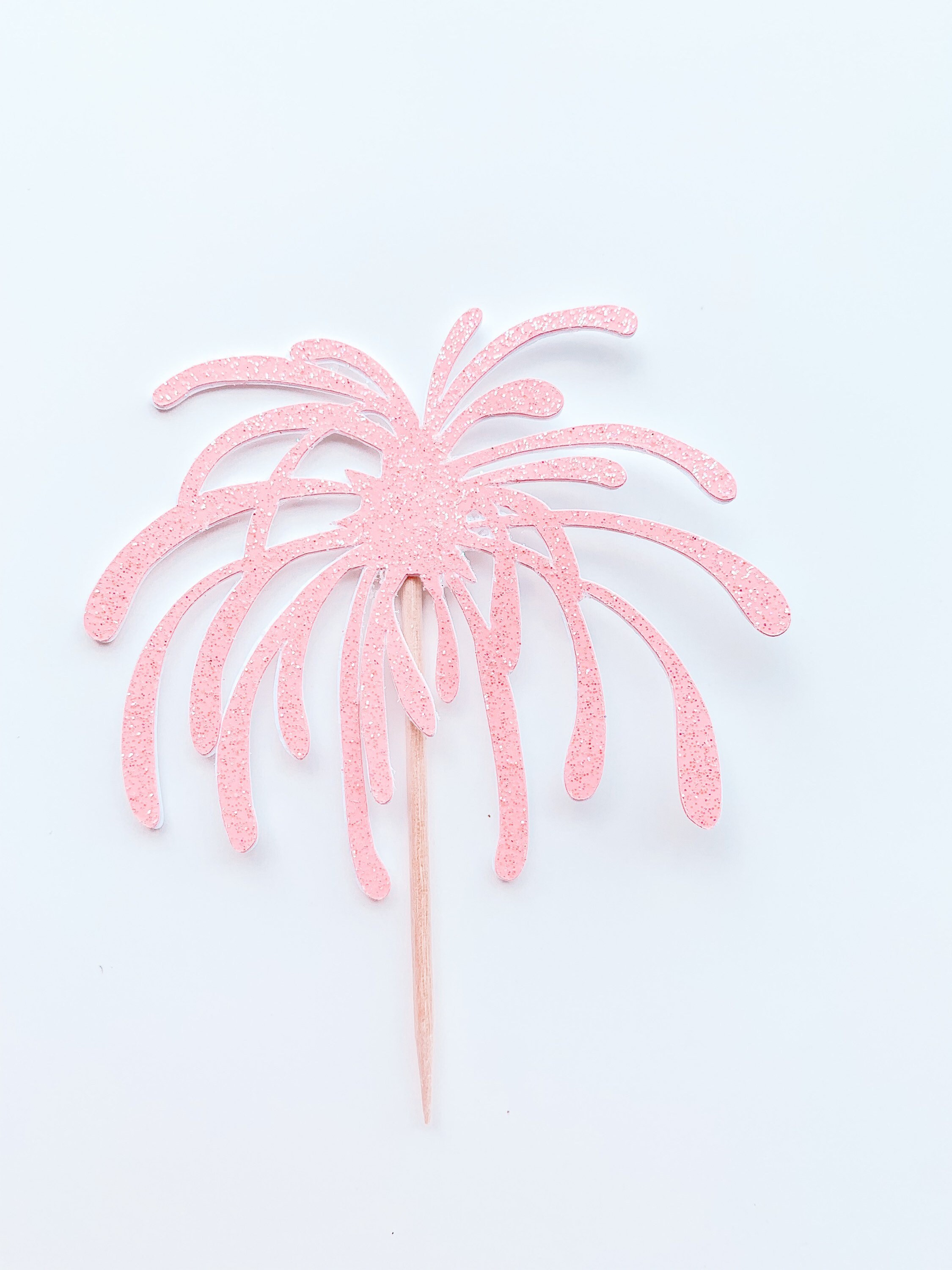 Firework Cupcake Toppers Gender Reveal Fireworks Cupcake Etsy