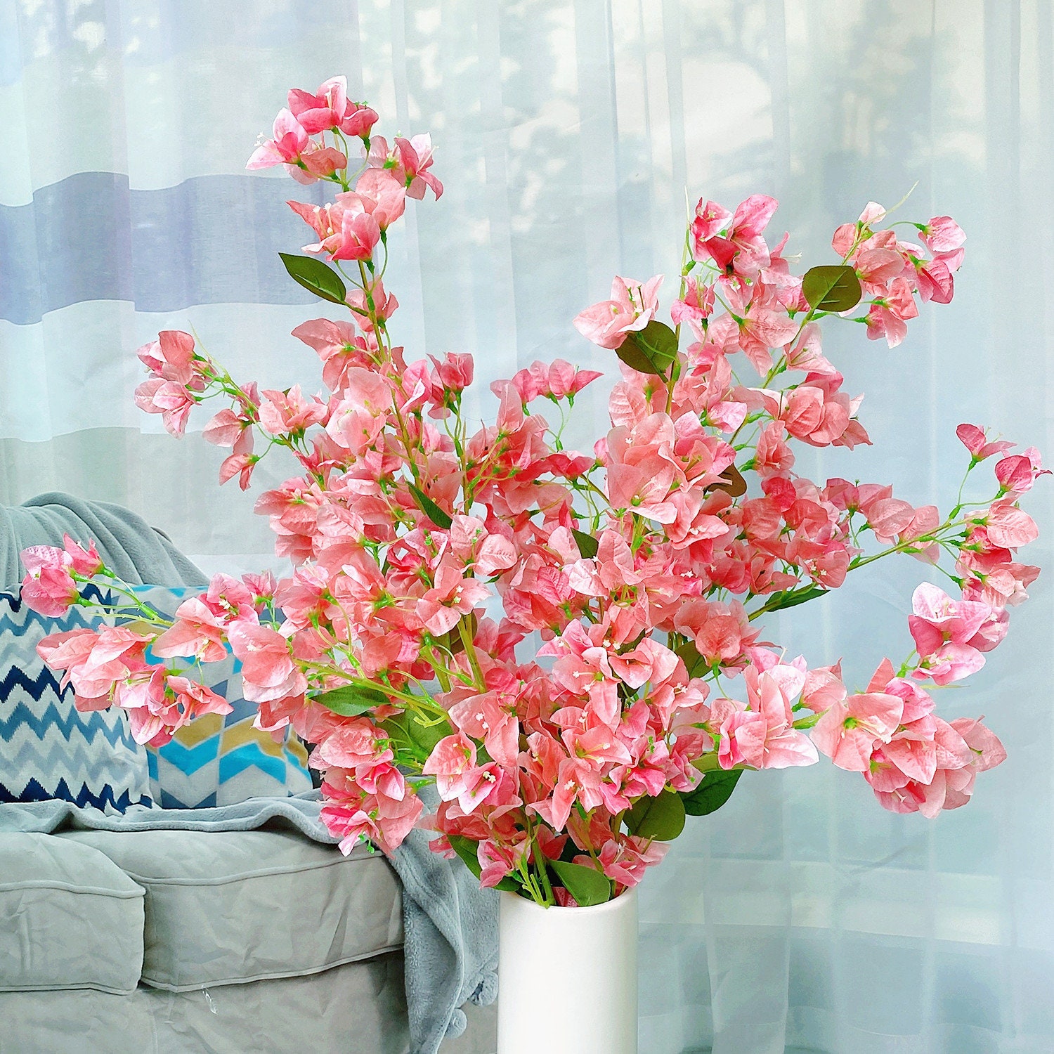 Artificial Flowers Silk Bougainvillea Branches Faux Artificial  Bougainvillea Floral Stems Long Plant Branches 45 for Wedding  Centerpieces, Table