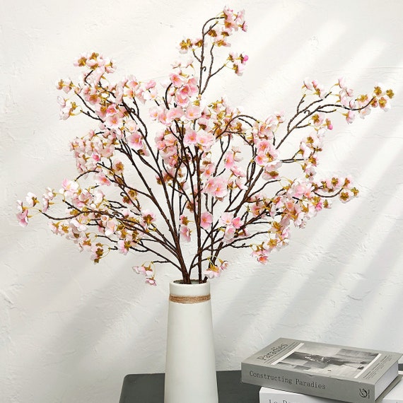 Cherry Blossom Branches in Pink  Faux Flowers for Home Decor 
