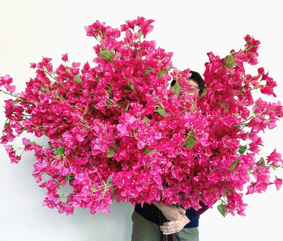 40pcs in Bulk Artificial Bougainvillea Silk Flowers Stems for