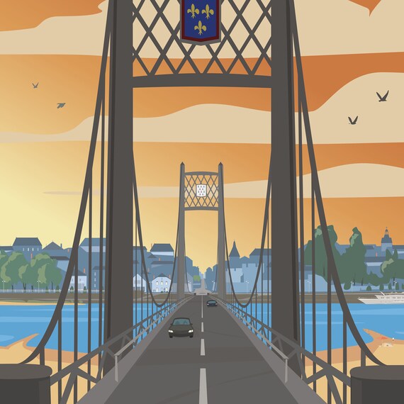 Poster Ancenis Poster Pont D Ancenis Poster City France Etsy Poster Ancenis Poster Pont D Ancenis Poster City France Etsy
