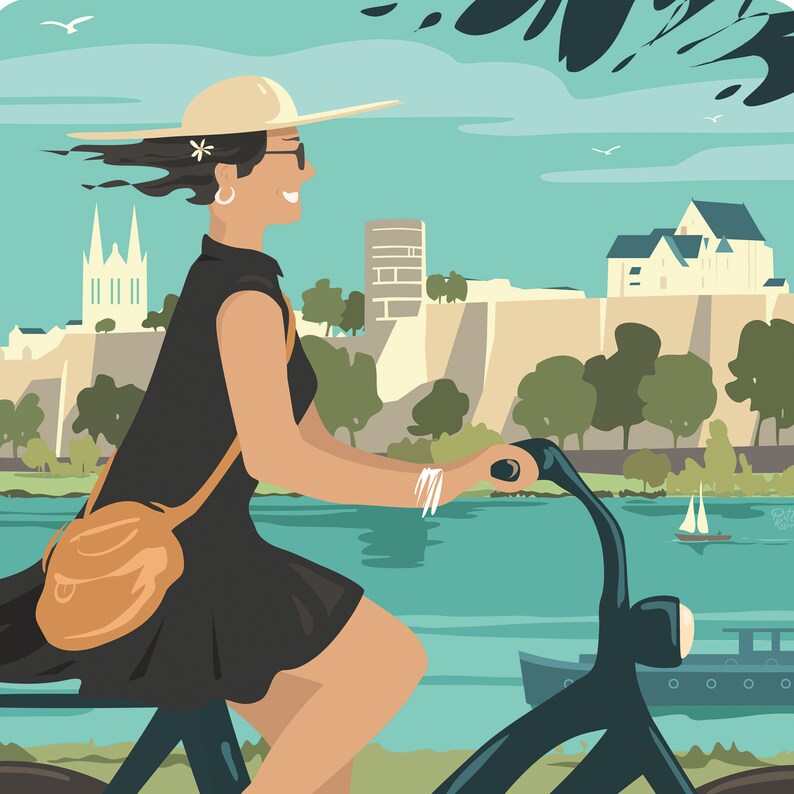 Illustration Angers Affiche Angers Illustration paysage - Etsy France