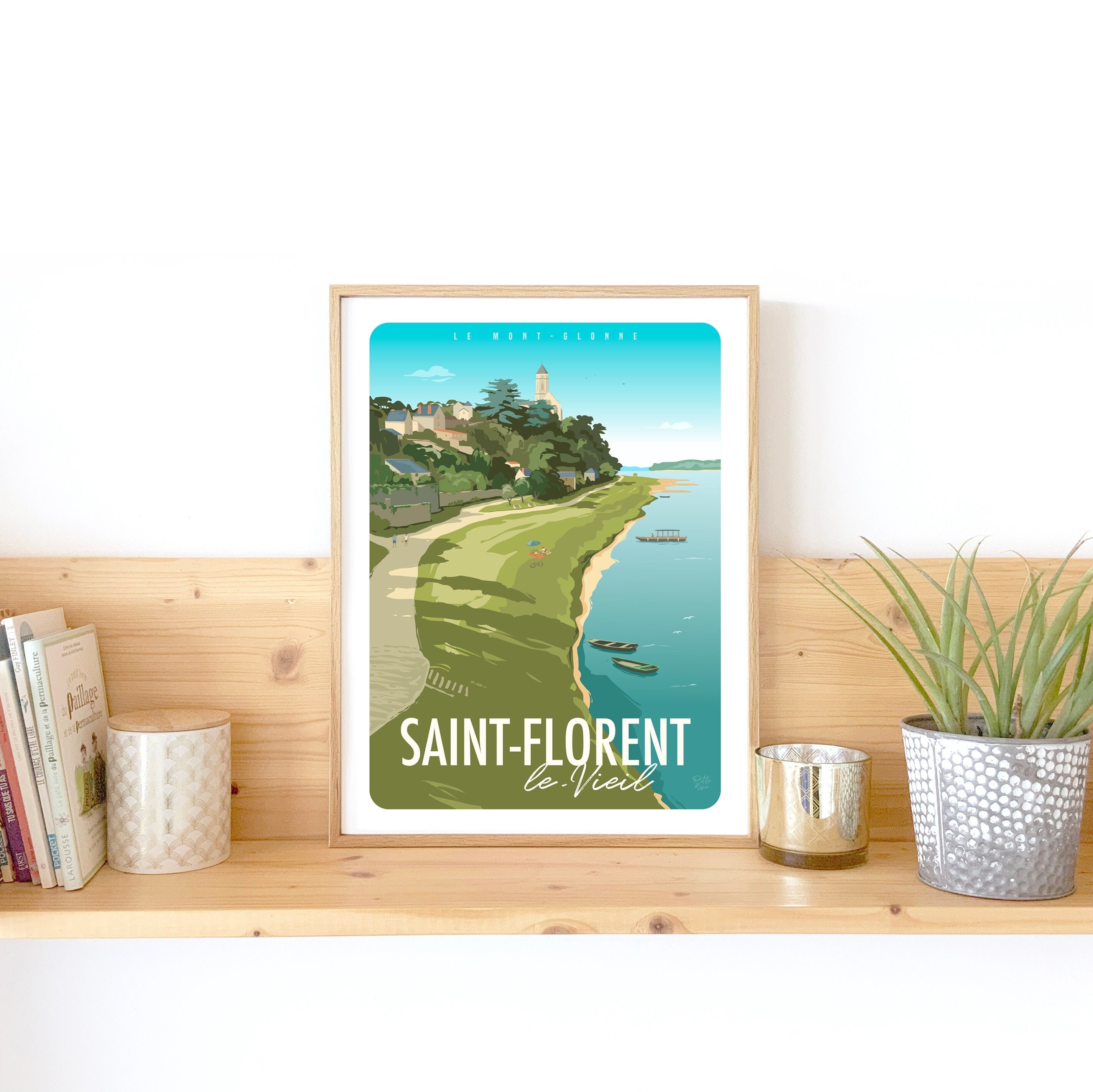 Illustration St Florent Le Vieil, Affiche Saint Florent, Illustration Paysage France, Pittoresco, De