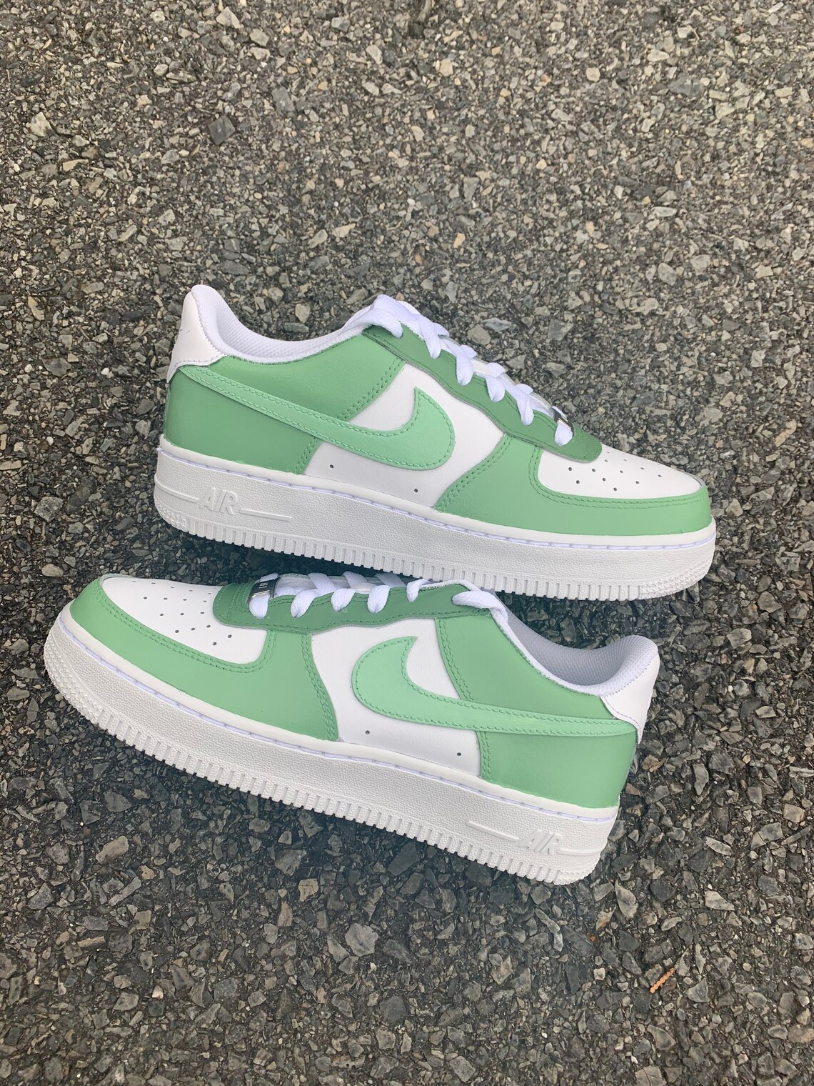 Sage Green Colorblock Custom AF1 Nike Air Force 1 | Etsy