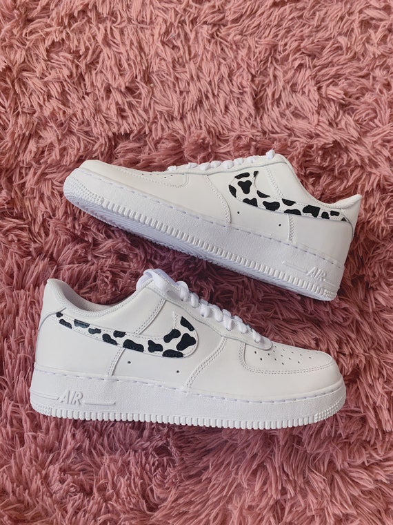 cow nike air force ones