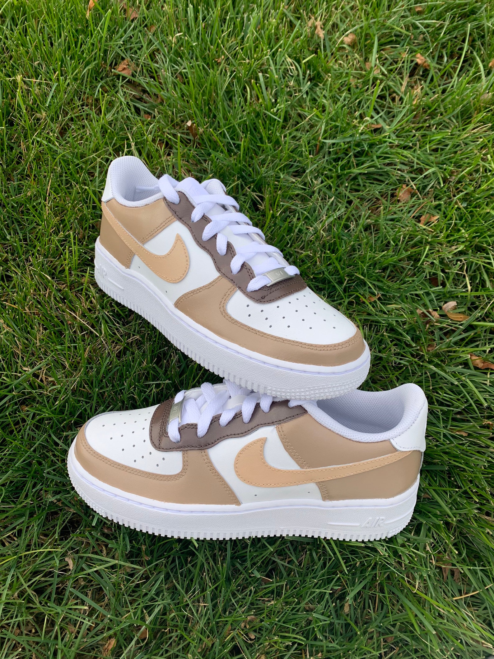 custom brown nike air force 1
