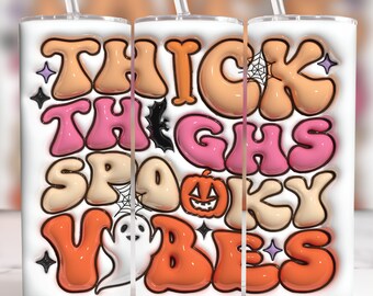 Bicchiere gonfiabile 3D per Halloween con cosce spesse e vibrazioni spettrali, PNG, bicchiere fantasma per Halloween 3D Puff da 20 once, bicchiere sottile
