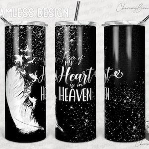 20oz Skinny Tumbler Design Sublimation Your Wings Were Ready Tumbler, Memory Glitter Tumbler, Photo Frames Png, Loving Memory Tumbler