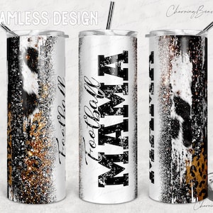 20oz Skinny Tumbler, Football Mama Tumbler, Football Tumbler Design, Football Mom Tumbler Sublimation Design, American Football Tumbler Wrap