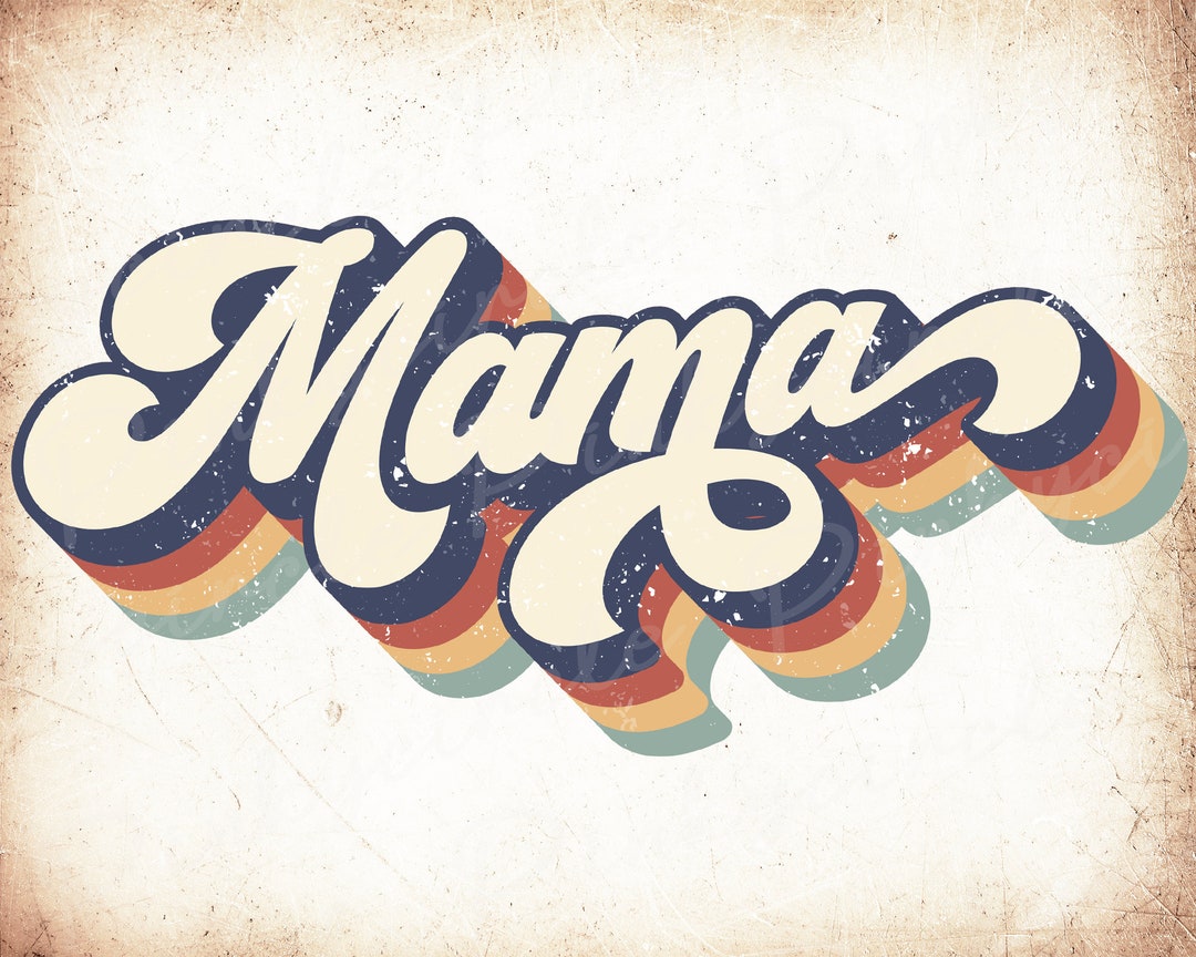 Retro Mama Png Mama Sublimation Sublimation Download Mom - Etsy