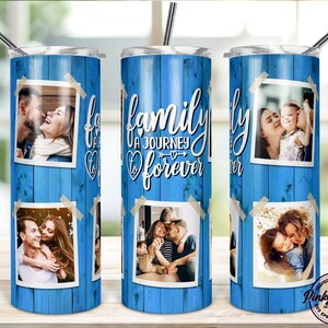 Blumenbecher, Familiendefinition-Zitat, Holzmaserung, Rahmen-Fotorahmen-Becher, PNG-Sublimation 20oz Skinny, nahtlos konisch gerade