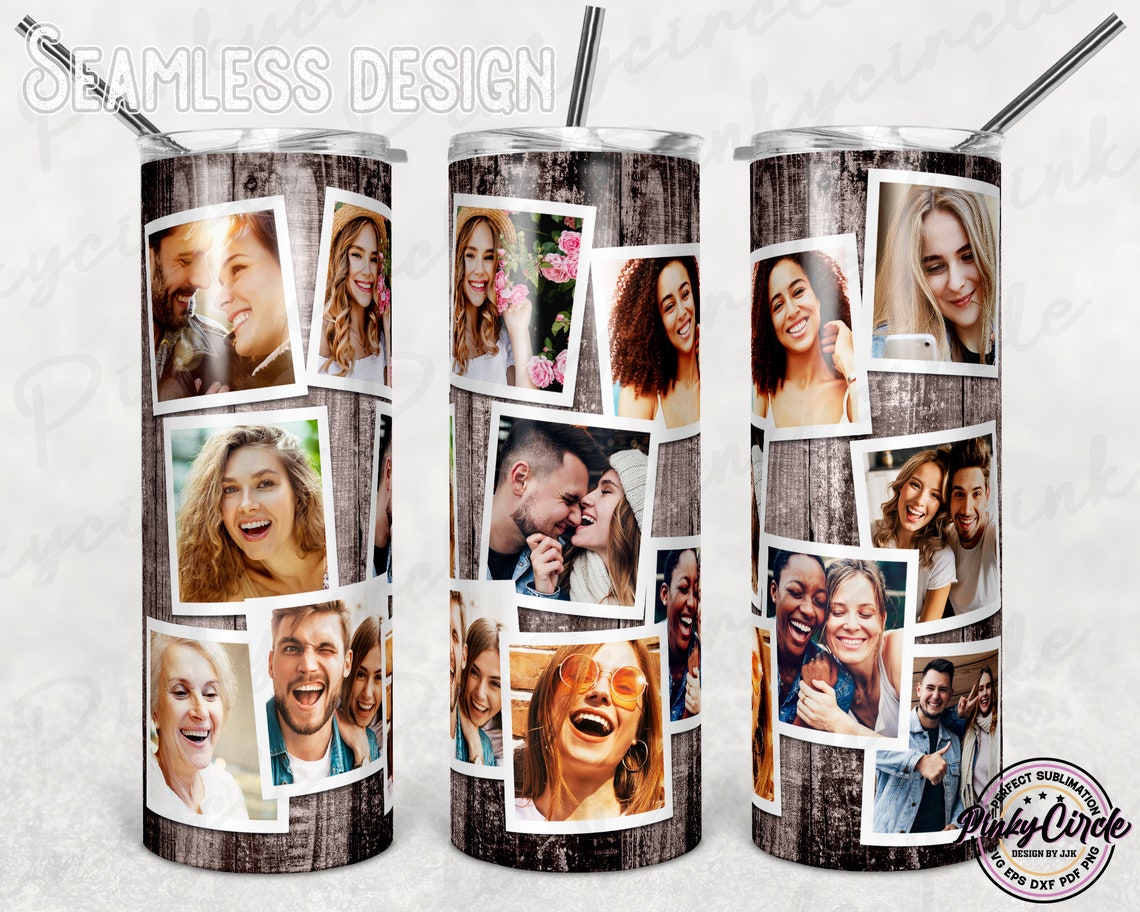 Frame Photo Tumbler Template Png Sublimation Photo Collage Etsy UK