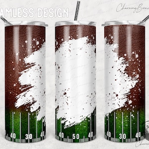 Football Mom Tumbler Sublimation Design,Football field tumbler Leather Tumbler 20 oz Skinny Wrap Seamless Designs Template PNG