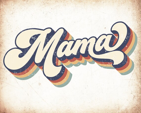 Retro Mama png Mama Sublimation Sublimation Download Mom | Etsy