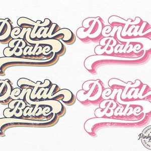 Bébé dentaire rétro png, téléchargement mini sublimation, bébé dentiste png, sublimation maman, maman png, chemise maman, conception de chemise vintage, maman vintage