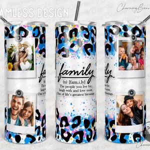Familie Definition Zitat, Rahmen Fotorahmen Becher, Leopard Png Sublimation Menschen Live Familie Becher 20 Unze Skinny Tapered Straight