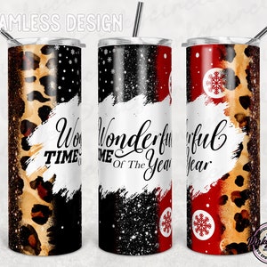 Geweldige tijd van het jaar Kerst Tumbler warp 20 oz Skinny Tumbler Sublimatie Design