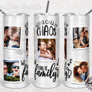 Citation de définition de famille, grain de bois, cadre gobelet avec cadre photo, gobelet fleur, sublimation png 20 oz, fin fin, fuselé sans couture