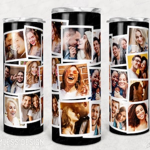 16 fotokollage, ram för fotoglasmall, fotokollage png sublimering avsmalnande, rak vattenrutschkana, helomslag, digital nedladdning
