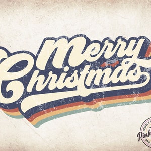 Joyeux Noël rétro, joyeux Noël vintage PNG sublimation dessins téléchargements style des années 70 joyeux Noël téléchargement