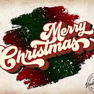 Joyeux Noël vintage PNG à sublimation dessins à télécharger style années 70 Joyeux Noël à télécharger