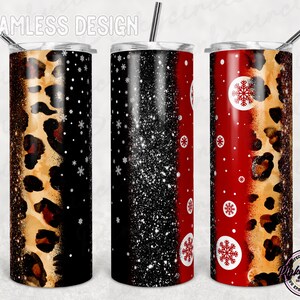 Bicchiere di Natale ordito Bicchiere magro da 20 once, Bicchiere di Buon Natale Glitter Rosso Buffalo Plaid Natale Sublimazione Design