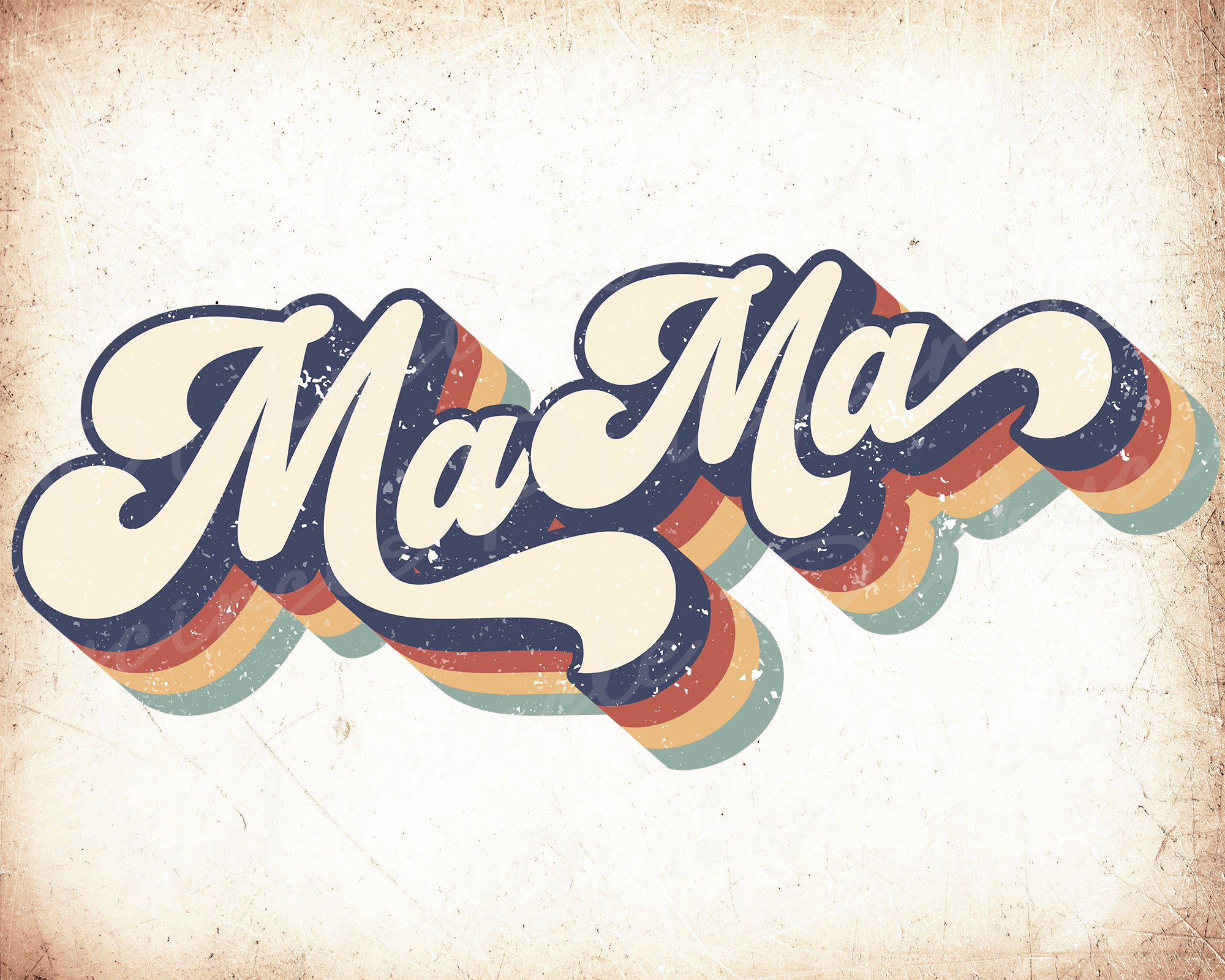 Retro Mama Png Mama Sublimation Sublimation Download Mom - Etsy