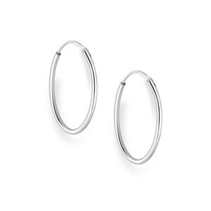 Sterlingzilver 925-oorbellen 2 cm 20 mm Minimalistische eindeloze hoepels Everyday Sleeper Hoops Lichtgewicht Unisex handgemaakte sieraden Cadeau cadeau
