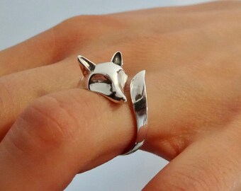 Silver Fox Animal Costume Jewellery N Ring